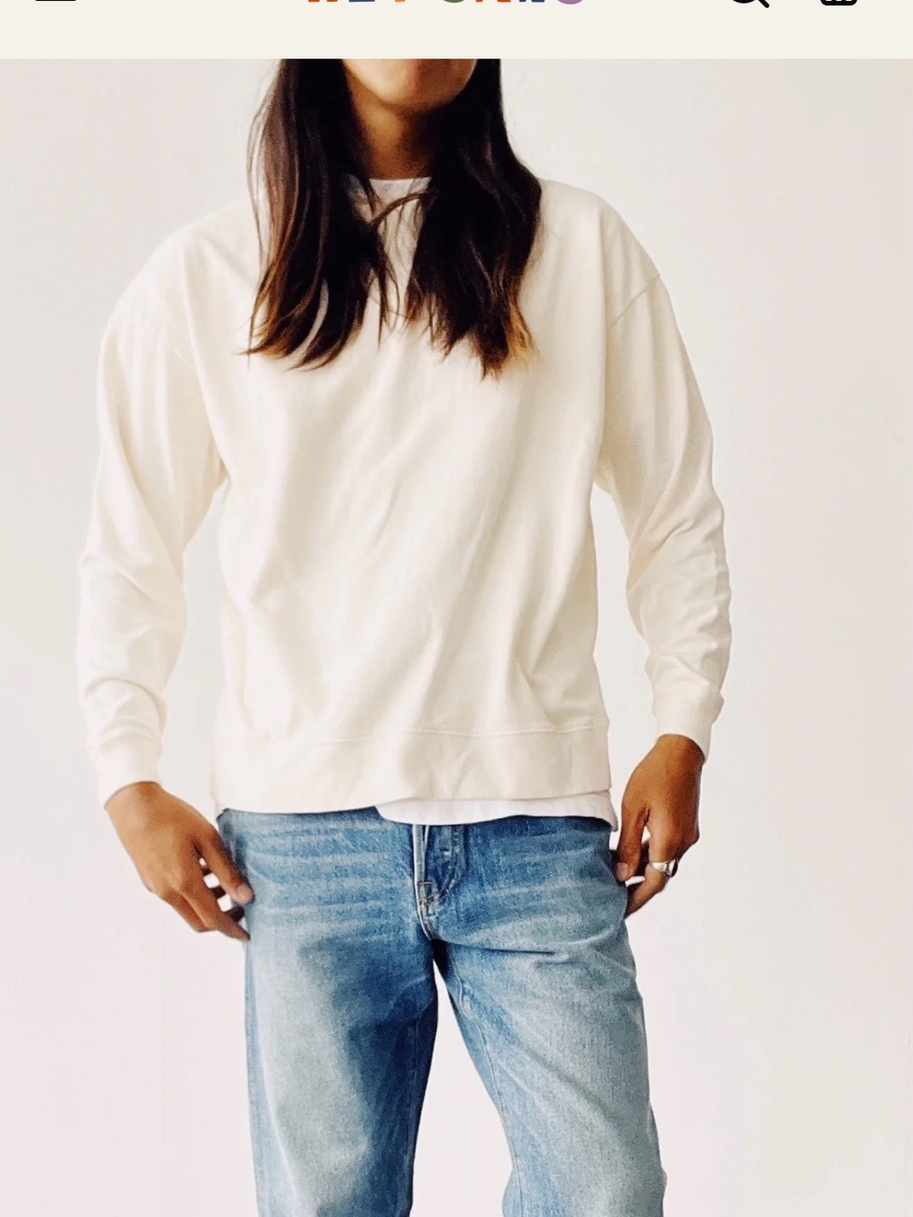 HEY GANG Natural Boxy Sweatshirt - Picture 5 of 6